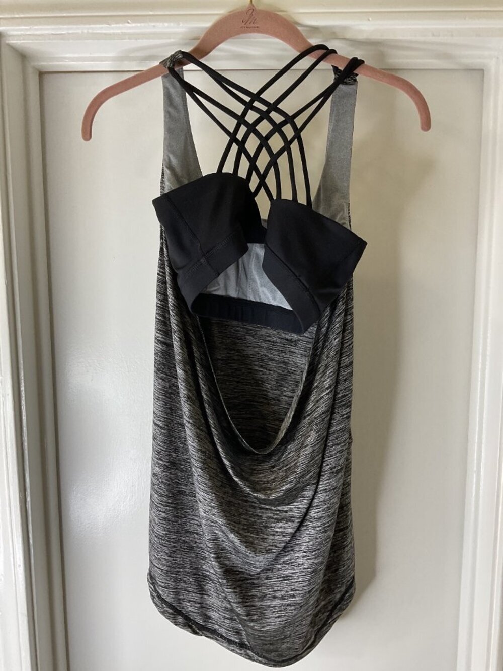 Lululemon Slay The Studio 2-in-1 Tank Top Heather Gray Size 8 - Picture 3 of 8
